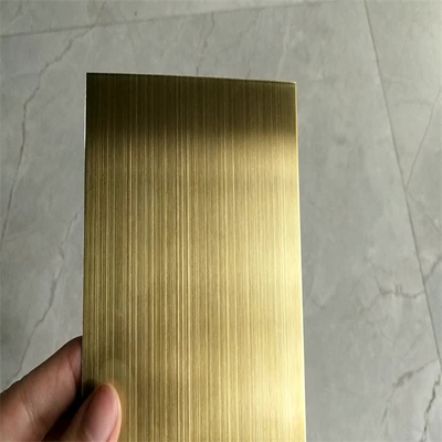 EN Ss304 tôle en acier inoxydable de couleur ligne de cheveux métallique finition 0,8 mm laminé à froid 1000 * 2000 mm