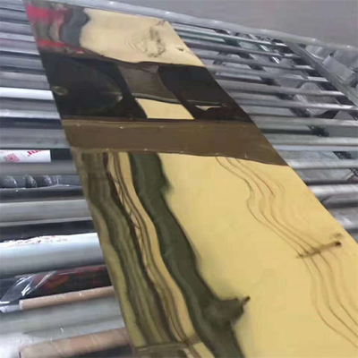 L'acier inoxydable coloré couvre 304 0.2mm extérieurs d'or que la taille adaptée aux besoins du client par épaisseur a laminés à froid