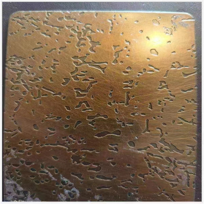 L'acier inoxydable coloré couvre 304 0.2mm extérieurs d'or que la taille adaptée aux besoins du client par épaisseur a laminés à froid